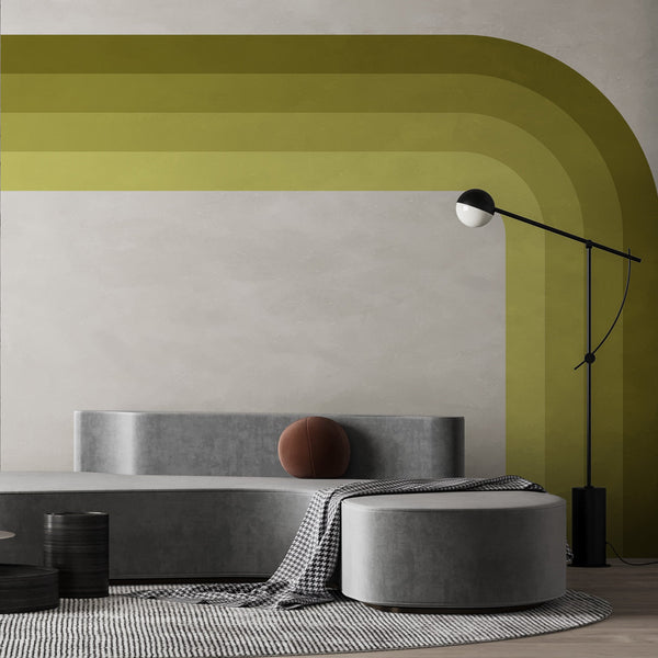 Colorblock Arch Wall Decal: Retro Geometric Wall Art