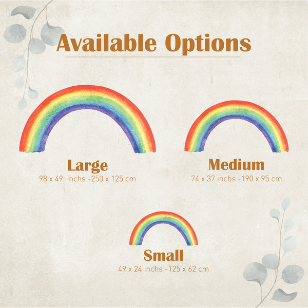Colorful Rainbow Wall Decal: Nursery Wall Art