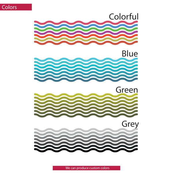 Colorful Zig Zag Arch Wall Decal: Modern Abstract Line Decor