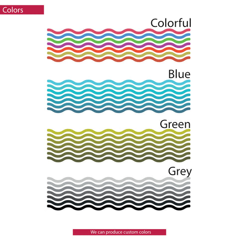 Colorful Zig Zag Arch Wall Decal: Modern Abstract Line Decor