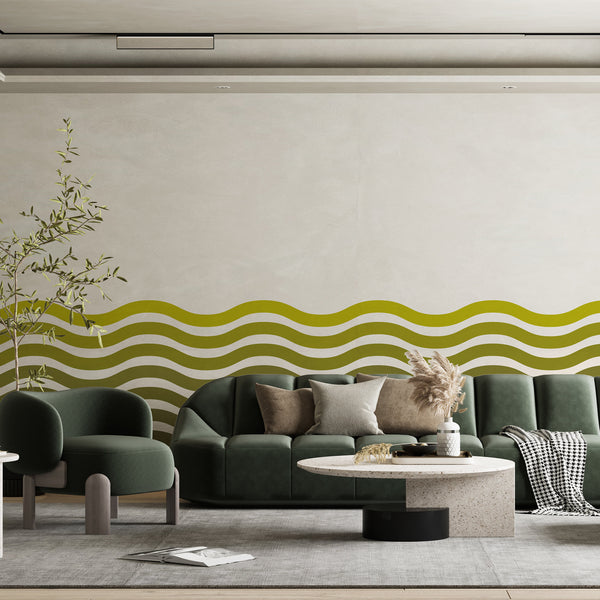 Colorful Zig Zag Arch Wall Decal: Modern Abstract Line Decor