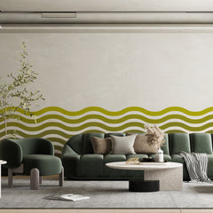 Colorful Zig Zag Arch Wall Decal: Modern Abstract Line Decor