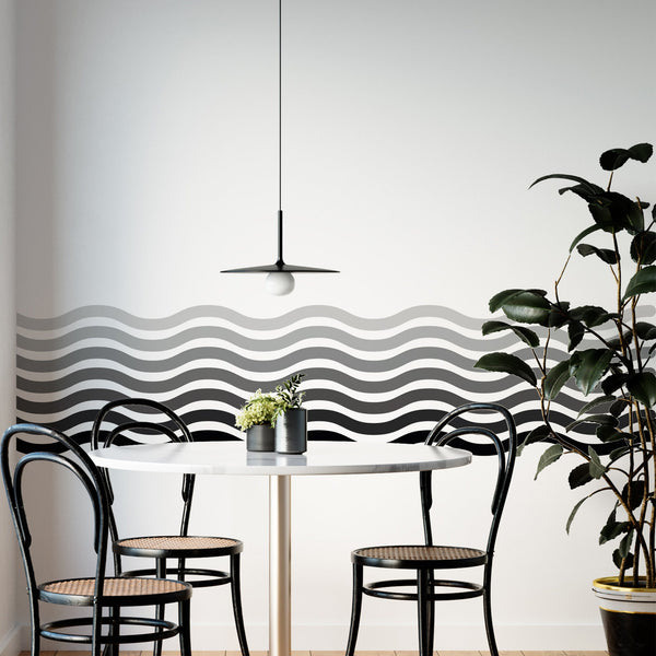 Colorful Zig Zag Arch Wall Decal: Modern Abstract Line Decor