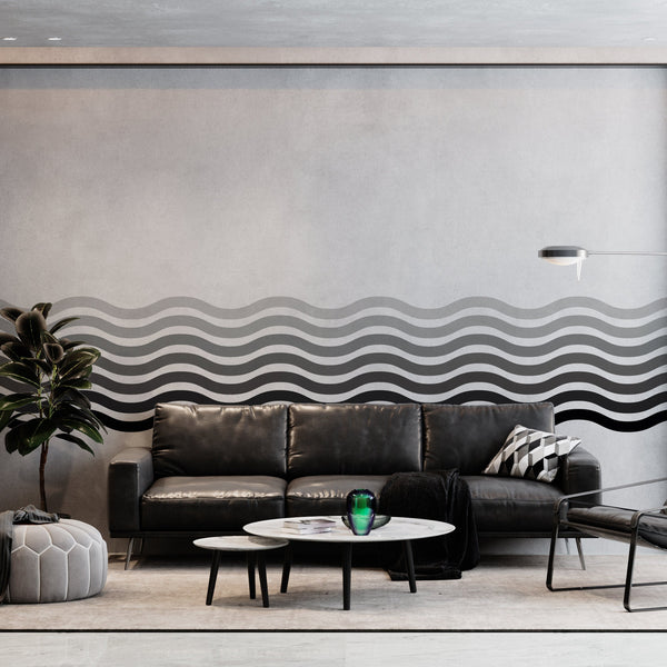 Colorful Zig Zag Arch Wall Decal: Modern Abstract Line Decor