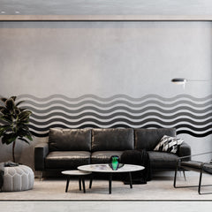 Colorful Zig Zag Arch Wall Decal: Modern Abstract Line Decor