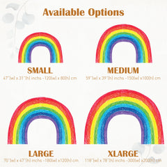 Crayon Rainbow Wall Decal: Colorful Nursery Sticker