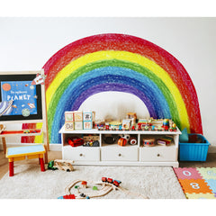 Crayon Rainbow Wall Decal: Colorful Nursery Sticker