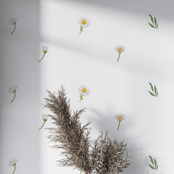 Daisy Wall Decals, Removable Wall Decal, Flowers Wall Decal, Bohemian Wall Decal, Girls Room Decor, Daisy Wall Stickers, Daisy Stickers