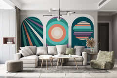Dark Lines and Vintage Texture 3 Set Of Wall Decal