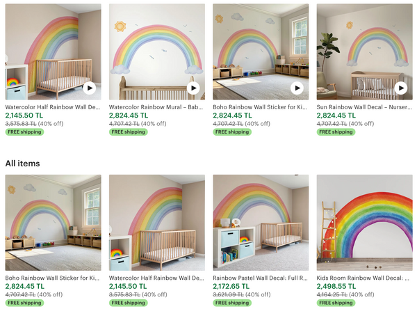 RainbowWallDecal