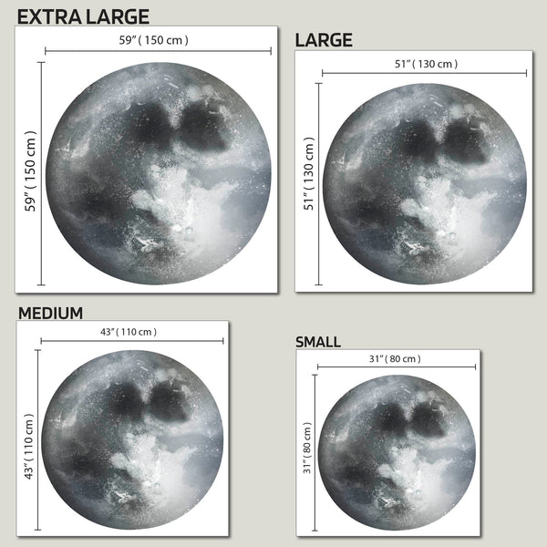 Full Moon Vinyl Wall Decal: Removable Kids Room Decor