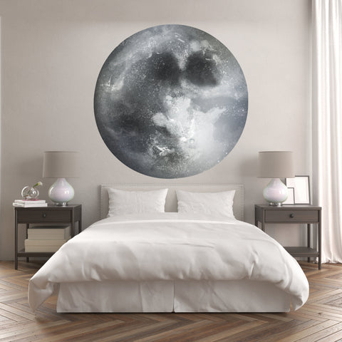 Full Moon Vinyl Wall Decal: Removable Kids Room Decor