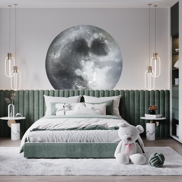 Full Moon Vinyl Wall Decal: Removable Kids Room Decor