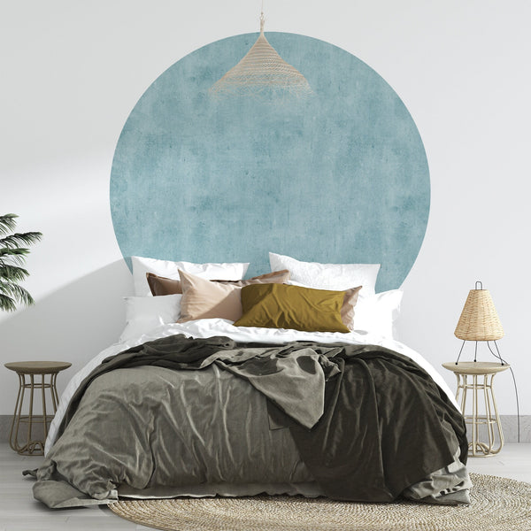 Geometric Circle Wall Decal: Bohemian Mid-Century Color Block