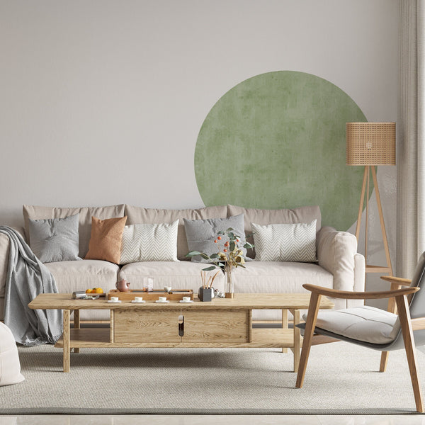 Geometric Circle Wall Decal: Bohemian Mid-Century Color Block