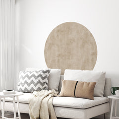 Geometric Circle Wall Decal: Bohemian Mid-Century Color Block