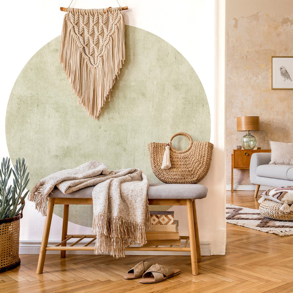 Geometric Circle Wall Decal: Colorblock Nursery Decor