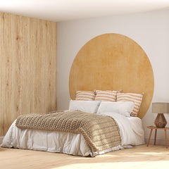 Geometric Red Circle Wall Decal: Colorblock Nursery Mural Circle Headboard Wall Sticker