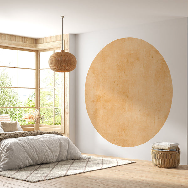 Geometric Red Circle Wall Decal: Colorblock Nursery Mural Circle Headboard Wall Sticker