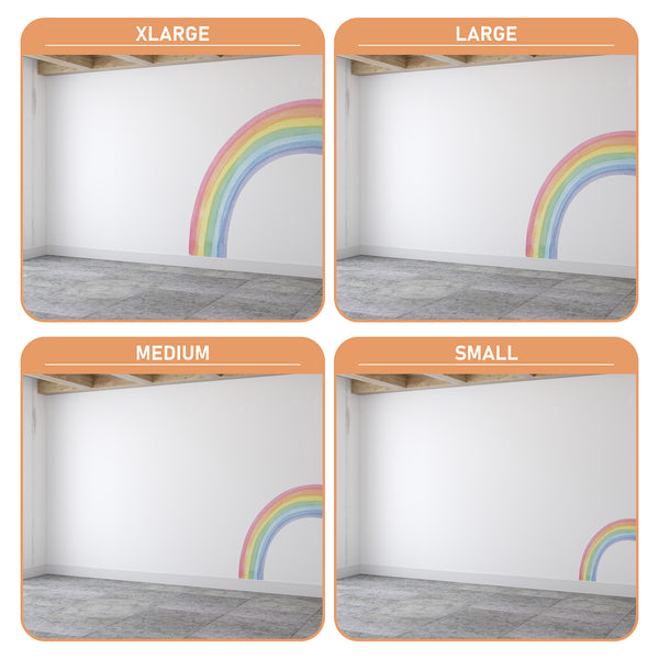 Half Rainbow Wall Decal: Large Half Nursery Rainbow Sticker