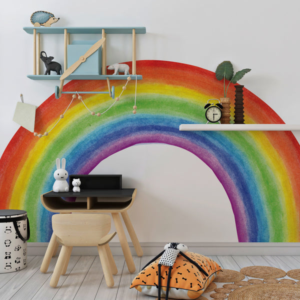 Kids Room Rainbow Wall Decal: Vibrant Baby Decor