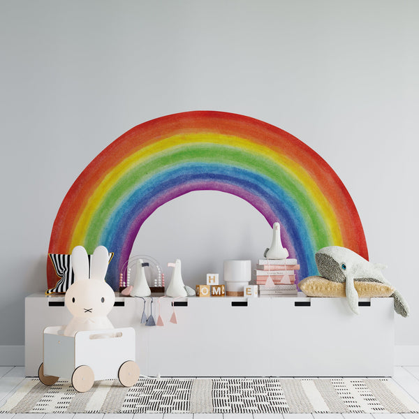 Kids Room Rainbow Wall Decal: Vibrant Baby Decor