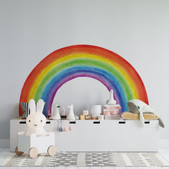 Kids Room Rainbow Wall Decal: Vibrant Baby Decor
