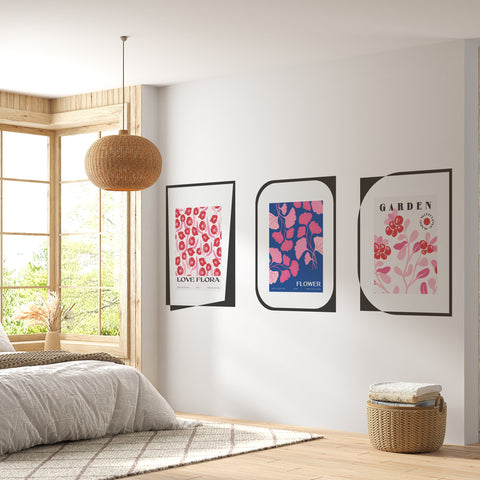 Matisse Abstract Floral Wall Decal: Modern Boho Office Wallpaper