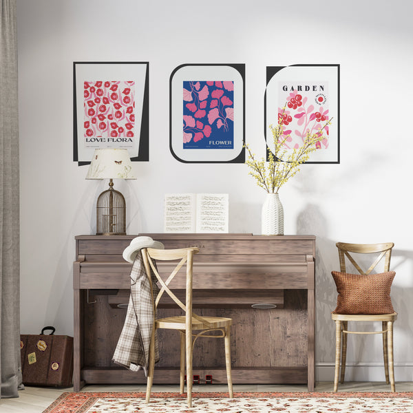 Matisse Abstract Floral Wall Decal: Modern Boho Office Wallpaper