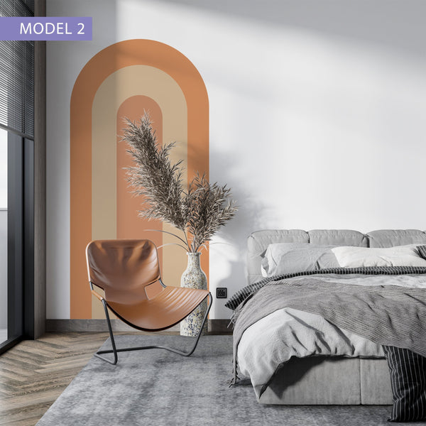 Mid Century Arch Wall Decal: Boho Removable Wall Sticker