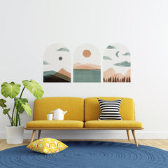 Minimalist Landscape Arch Wall Decal: Boho Decor, Peel & Stick