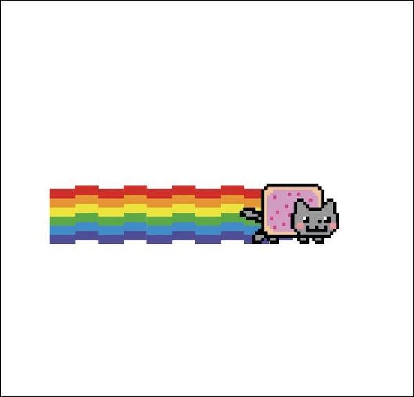 NYAN CAT PIXEL Wall Decal For Kids Room
