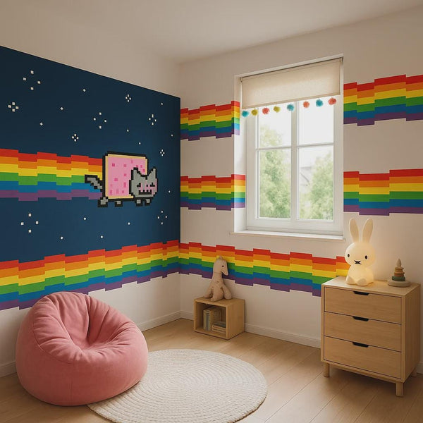 NYAN CAT PIXEL Wall Decal For Kids Room
