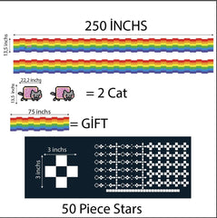 NYAN CAT PIXEL Wall Decal For Kids Room