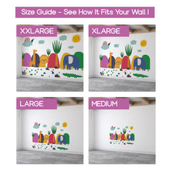 Safari Animal Wall Decal: Removable Jungle Nursery Decor