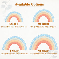 Pastel Rainbow Wall Decal: Boho Baby Room Decor