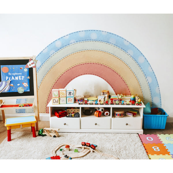Pastel Rainbow Wall Decal: Boho Baby Room Decor