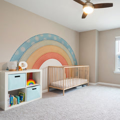 Pastel Rainbow Wall Decal: Boho Baby Room Decor