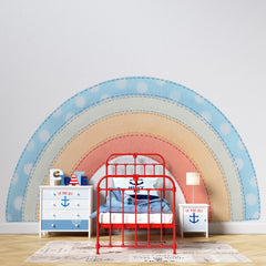 Pastel Rainbow Wall Decal: Boho Baby Room Decor