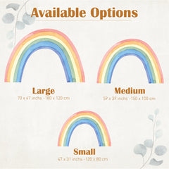 Pastel Rainbow Wall Decal: Nursery Mural, Kids Room Decor
