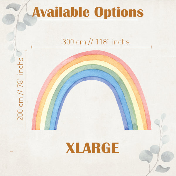 Pastel Rainbow Wall Decal: Nursery Mural, Kids Room Decor