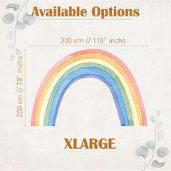 Pastel Rainbow Wall Decal: Nursery Mural, Kids Room Decor