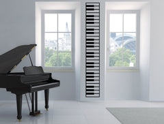 Piano  Transparent Wall Decal - Keyboard Vinyl Wall Sticker for Home, School, Classroom, Studio or Academy, Abstract Wall Decal