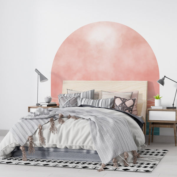 Pink Arch Wall Decal: Boho Nursery Decor Sticker