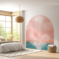 Pink Arch Wall Decal: Boho Nursery Decor Sticker