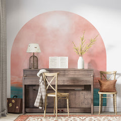 Pink Arch Wall Decal: Boho Nursery Decor Sticker