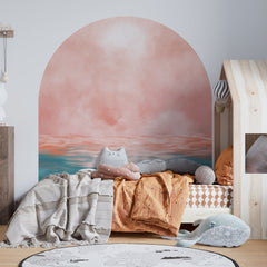 Pink Arch Wall Decal: Boho Nursery Decor Sticker