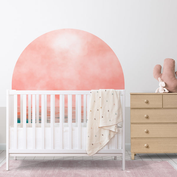 Pink Arch Wall Decal: Boho Nursery Decor Sticker