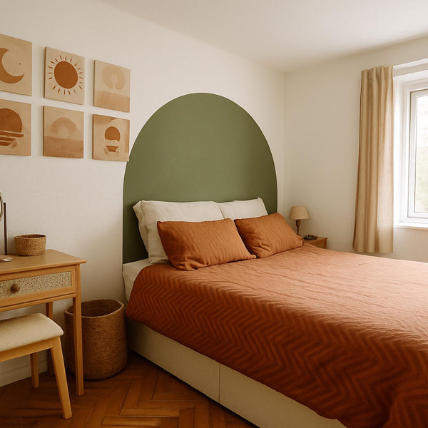 Pink Arch Wall Decal: Easy-Apply Headboard Art