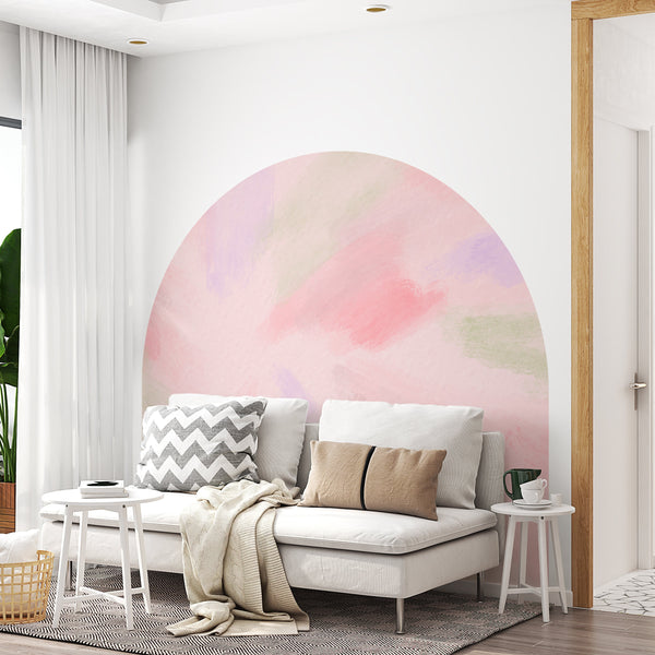 Pink Boho Arch Wall Decal: Nursery & Hotel Decor